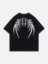 T-Shirt mit Flock Wing Bones Print